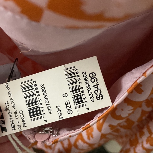 Apron silk mini dress flower power - Picture 6 of 14